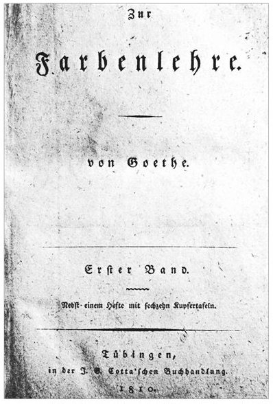 Abbildung Innentitel zur Farbenlehre